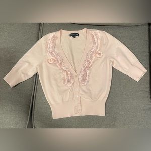 Ballerinacore ranpage size medium womens ladies 3/4 sleeve sweater cardigan pink